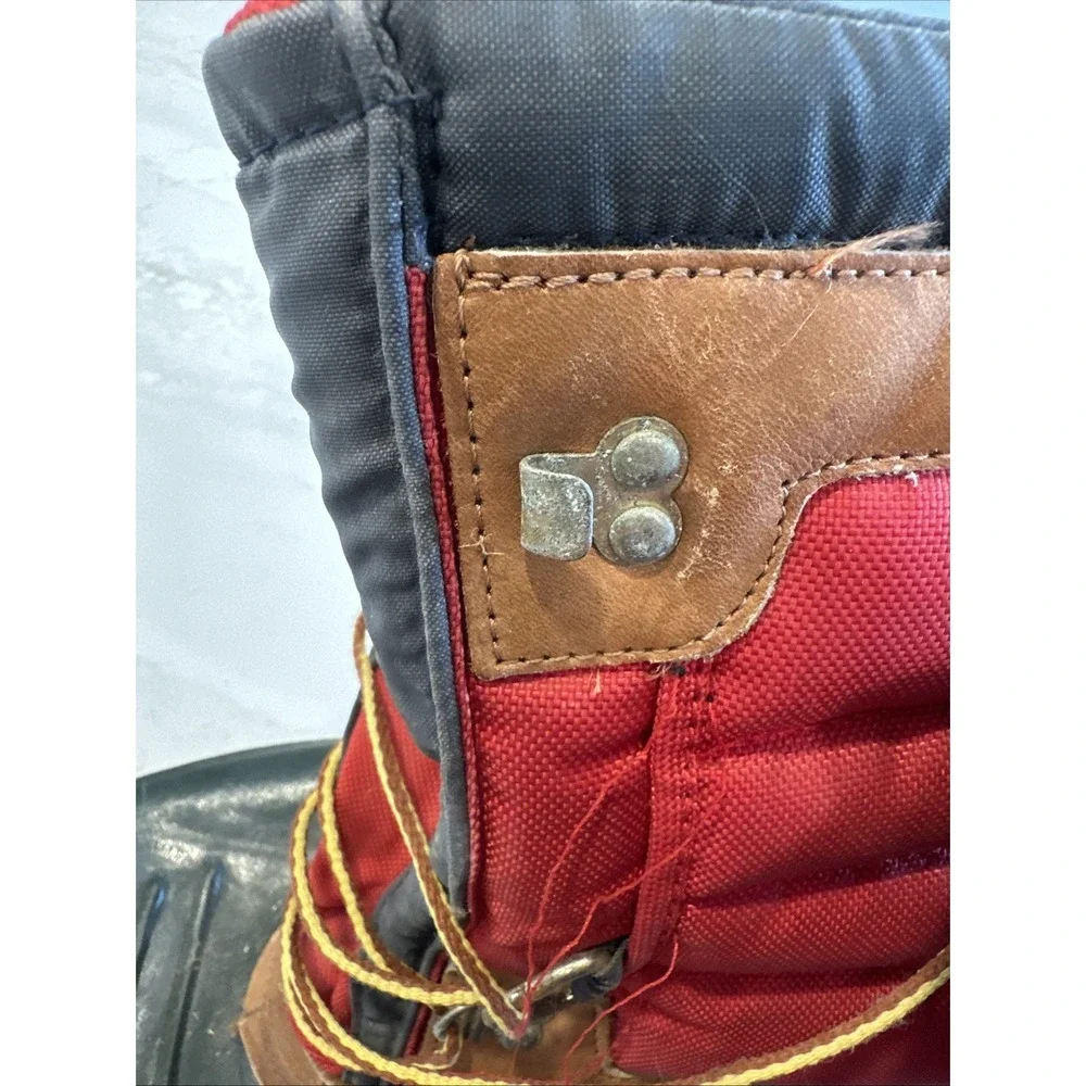 Vintage Mens 12 Lands End Snow boots Water Repellent sherpa- Wear Or Camp Decor